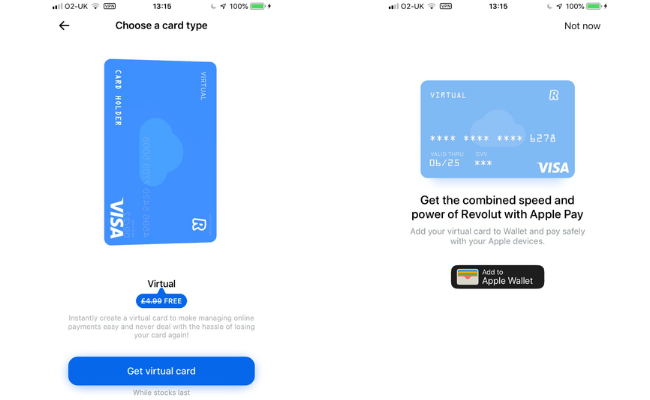 connecting the card to apple pay