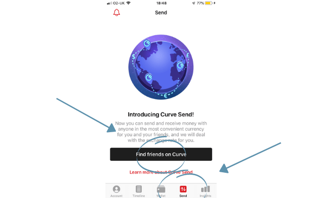 sending money via curve send