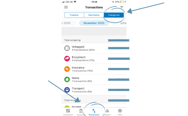 Categorisation On Money Dashboard